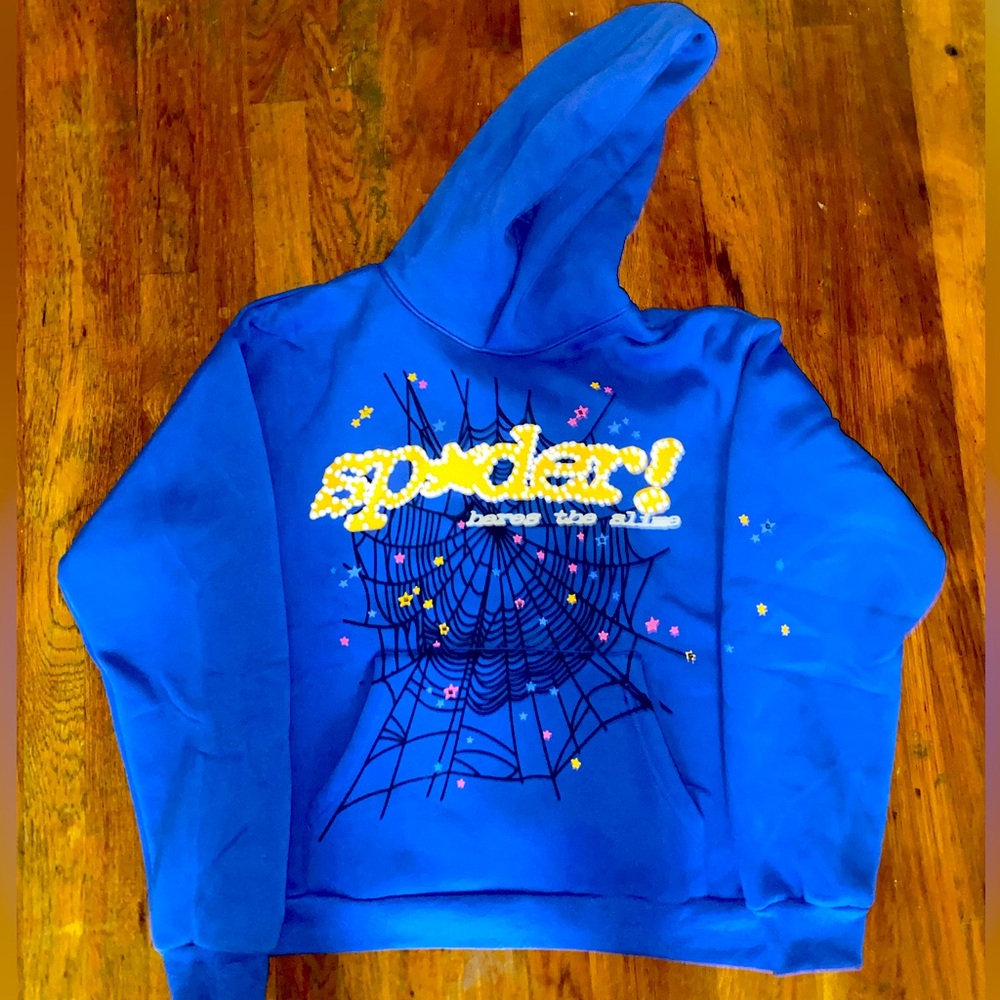 SP5der HOODIE TC BLUE ( MAKE ANY OFFER AND ILL NEGOTIATE GOOD)